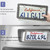 Valor Metal Car License Plate Frames,Antique Old Pattern Printing, Bling Crystal Rhinestones Inlaid,Universal 2 Holes Automotive Replacement Parts Plate Holder(2 Pack)