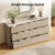 ModernMate 9 Drawer Dresser for Bedroom, 63" Wide Dresser with Faux Travertine Texture Top & Smooth Glide Drawers