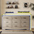 BORNOON 9-Drawer Dresser for Bedroom, Modern Wooden Chest of Drawers with Metal Handles, Anti-Tipping Design