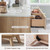 T4TREAM Fluted 9 Drawer Dresser, Modern Chest of Drawers with Faux Marble Top, Curved Profile Design  for Bedroom, Living Room
