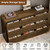 Fluted 9 Drawer Dresser for Bedroom, 59" Wide Wood Chests of Drawers with Curved Profile, Mid Century Modern Dresser with Large Storage