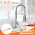 Kitchen Faucet with Pull Down Sprayer LED Light Single Handle Kitchen Sink Faucet