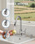 WEWE Touchless Kitchen Sink Faucet with Soap Dispenser