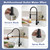 Matte Black Touchless Kitchen Faucet Motion Sensor Activated Smart Hands Free Kitchen Faucets