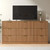 Fluted Dresser for Bedroom with 9 Drawer, 63” Wide Wooden Dresser Mid Century Chest of Drawers with Handle