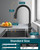 Black Kitchen Faucet with Soap Dispenser & Pull Down Sprayer
