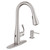 Moen Essie Spot Resist Stainless MotionSense Wave One-Handle Touchless Kitchen Faucet with Pulldown Sprayer and Soap Dispenser, 87014EWSRS
