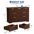 GarveeHome Fluted Dresser for Bedroom with 7 Drawers, Wide Modern Chest Drawers w/Metal Handle, Wooden Dresser TV Stand