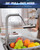 Touchless Kitchen Faucet with Pull Down Sprayer, Waterfall Motion Sensor Kitchen Sink Faucet Touchless