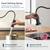 Black Touchless Kitchen Faucet with Soap Dispenser, Motion Sensor