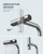 Touchless Waterfall Kitchen Faucets, Brushed Nickel Kitchen Sink Faucet with Pull Down Sprayer