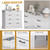 Wood Dresser with 8 Drawers, Chest of Drawer for Bedroom Living Room Entryway Hallway, Modern Farmhouse Style