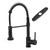 Black Kitchen Faucet with Pull Down Sprayer