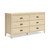 Casual Dresser with 6 Smooth-Gliding Drawers, Meets ASTM International Safety Standards, Light Brown Finish, 61.57' W