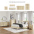 Casual Dresser with 6 Smooth-Gliding Drawers, Meets ASTM International Safety Standards, Light Brown Finish, 61.57' W