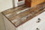 Vintage Smooth-Gliding 6-Drawer Dresser and Mirror with Safety Stop, Whitewash