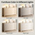 55'' Modern White Oak Chest of Drawers with Charging Station, Wood Bedroom Dresser with Large Storage for Living Room, Entryway