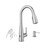 Single-Handle Pulldown Sprayer Kitchen Faucet with Soap Dispenser