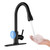 Arofa Black Touchless Bathroom Faucets, Kitchen Faucet with Pull Down Sprayer
