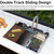 33x22 Inch Drop In Workstation Kitchen Sink - Multifunction 16 Gauge Stainless Steel
