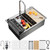 Drop In Kitchen Sink, 304 Stainless Steel Workstation Sink, Pop-Up Drain