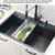 33 Inch Black Drop In Kitchen Sink Workstation - VOKIM 33x22-Inch Drop In Sink