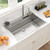 33 Inch Waterfall Kitchen Sink Drop In - 33x22 Waterfall Drop Workstation