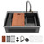 Multifunction Single Bowl Top Mount Kitchen Sinks with Faucet Combo
