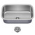 31 1/2 Inch Stainless Steel Kitchen Sink, Durable 18 Gauge Single Bowl Kitchen Sinks Undermount