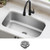 31 1/2 Inch Stainless Steel Kitchen Sink, Durable 18 Gauge Single Bowl Kitchen Sinks Undermount