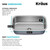 31 1/2 Inch Stainless Steel Kitchen Sink, Durable 18 Gauge Single Bowl Kitchen Sinks Undermount