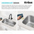 31 1/2 Inch Stainless Steel Kitchen Sink, Durable 18 Gauge Single Bowl Kitchen Sinks Undermount
