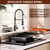 30x18 Drop in Kitchen Sink with Faucet & Accessories, Black Stainless Steel