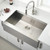 16 Gauge Ledge Workstation Flat Apron-front Single Bowl Farm Kitchen Sink