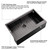 33 Inch Black Farmhouse Kitchen Sink Workstation - VOKIM 33x22 inch