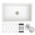 Kitchen Sink, White Granite Composite Kitchen Sinks with Accessories