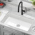 32-inch Porcelain Enameled Steel Undermount Single Bowl Kitchen Sink in White