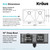 33 Inch Stainless Steel Kitchen Sink, 60/40 Double Bowl, 16 Gauge