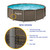 Funsicle Oasis Designer Above Ground Metal Frame Swimming Pool Set – with FB1800S AutoSkimmer Pump, Ladder, Cover, Cloth & Deluxe Maint. Kit, 22' x 52"