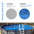 AquaDoc Coventry Round Steel Wall Above Ground Pool Kit 24' x 52" in Pewter Gray Finish with Sand Filter, Ladder, Skimmer