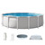 INTEX Prism Frame 15 ft x 42 in Above Ground Pool Set, Round Swimming Pool with Steel Frame, 1000 GPH Cartridge Filter Pump