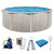 Aquarian Steel-Frame Above-Ground Pool Kit w/ Pump & Leaf Skimmer, Phoenix, 18'