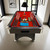 SIMBASHOPPING 7 Foot Pool Table – Modern Billiard Table with Red Felt, Ball Return and Accessories Included - Red Devil