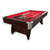 8 Foot Pool Table Modern Billiard Table with Red Felt, Automatic Ball Return and Accessories