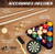 BARRINGTON 90 Inch Ball and Claw Leg Billiard Pool Table with Bonus Cue Rack and Dartboard Set (Tan)