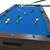 SIMBASHOPPING 7 Foot Pool Table Modern Billiard Table with Blue Felt, Ball Return and Accessories