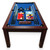 SIMBASHOPPING 7 Foot Pool Dining Table Combo Blue Felt Modern Billiard Table with Dining Top Included