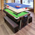 SIMBASHOPPING Pool Table 7 Foot Multigame with Air Hockey, Table Tennis – Stark with Benches