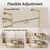 Expandable Industrial Pipe Clothing Racks Wall Mounted Closets L Shaped Closets Wardrobe Closet System Large Closet Kit Gold