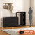 Dresser with Clothes Hanging Rack, Pre-Installed Slides for Fast Installation, 3-in-1 Wardrobe Closet with Drawers and Shoe Shelves